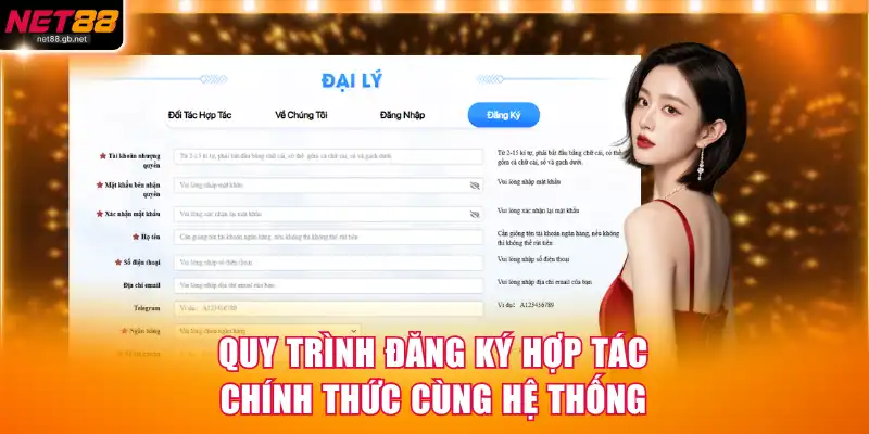 Quy trình đăng ký hợp tác chính thức cùng hệ thống
